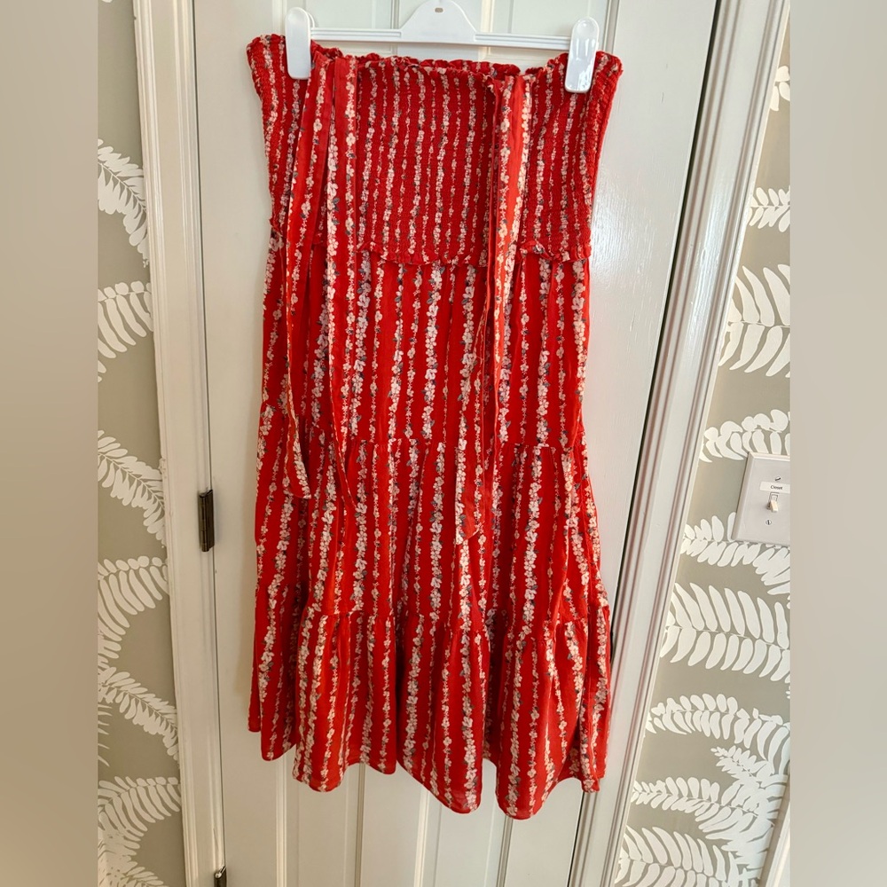 Lauren Conrad red floral dress